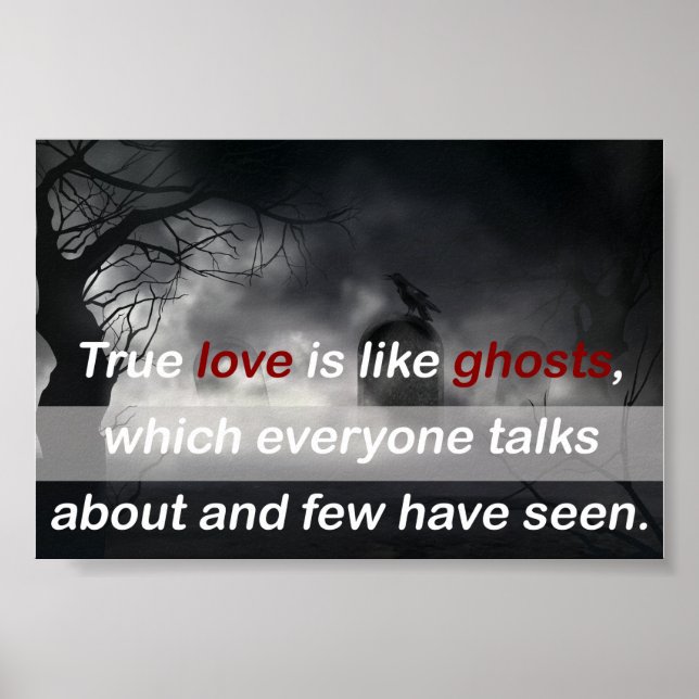 Love Quote: True love is like ghosts Poster (Front)