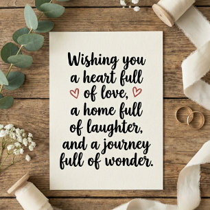 Love Quote Wedding Engagement Party Card