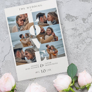 Love Quote White Trendy Collage Wedding 6 Photos