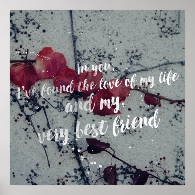 Love Quotes for Him - Typography Poster (Front)