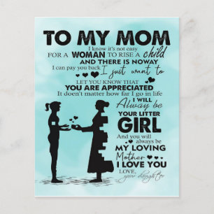Love Quotes Gift   To My Mom Present   Flyer