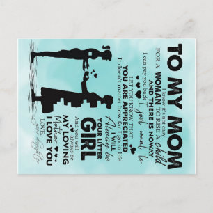 Love Quotes Gift   To My Mum Present   Postcard