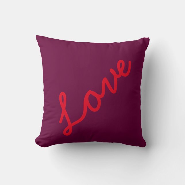 Love Quotes Purple Background Theme Beach Wedding Cushion (Front)