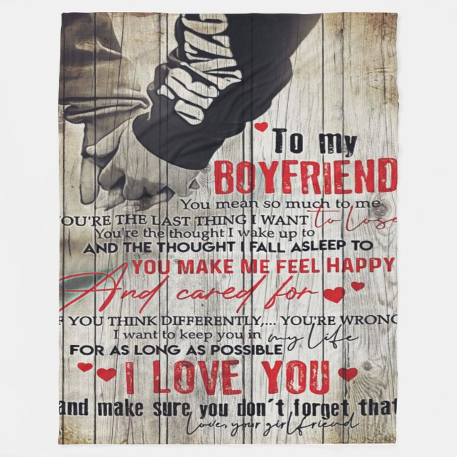 Love Quotes To Husband | To My Husband Letter | Fleece Blanket (Front)