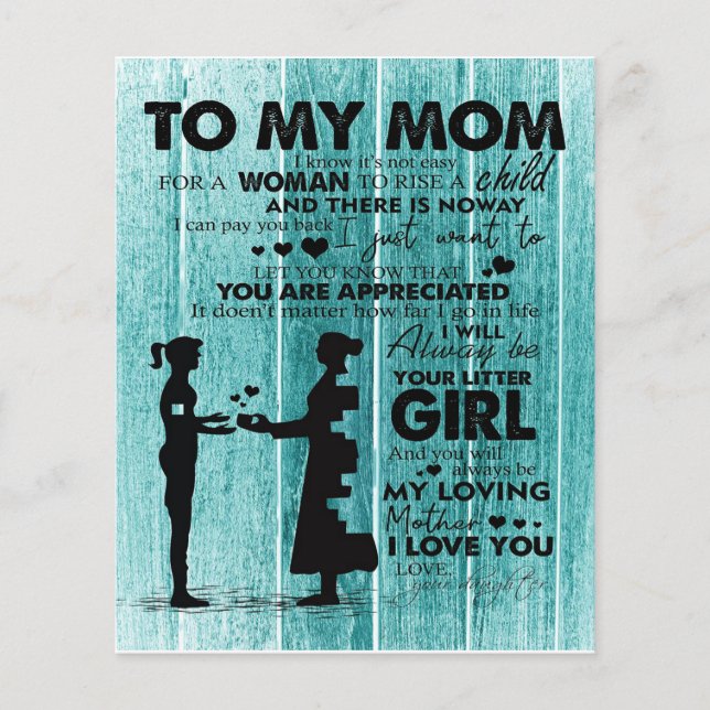 Love Quotes To Mother | To My Mum Letter | Flyer (Front)