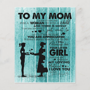 Love Quotes To Mother To My Mum Letter Flyer