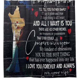 Love Quotes To My Husband, Home Decor Shower Curtain