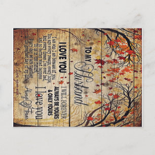 Love Quotes To My Husband, Trendy Gift Postcard