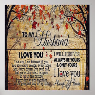 Love Quotes To My Husband, Trendy Gift Poster