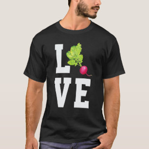 Love Radish Cute Vegetable Vegan Radish T-Shirt