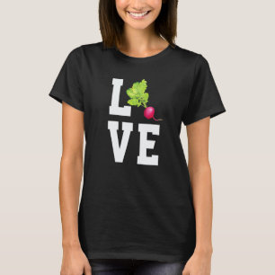 Love Radish Cute Vegetable Vegan Radish T-Shirt