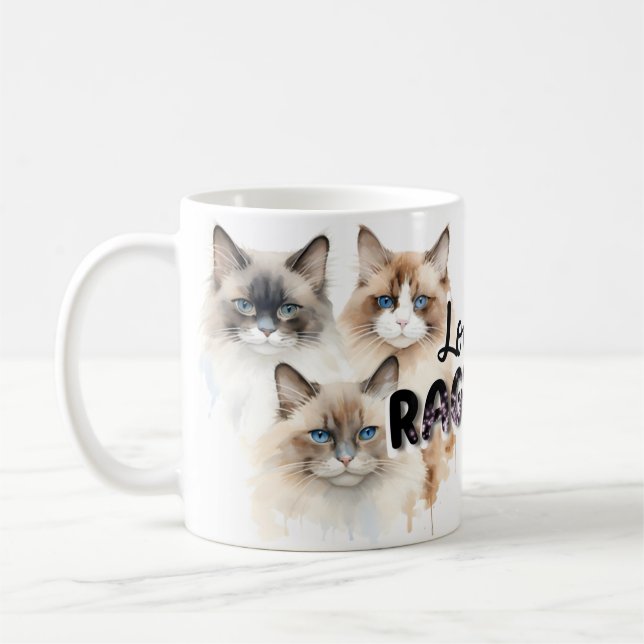 Love Ragdoll Cat Coffee Mug (Left)