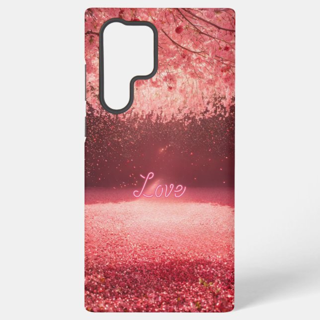 Love Rain Cherry Blossom Neon Phone Case (Back)