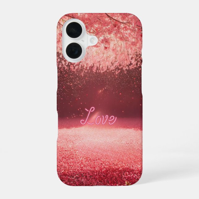 Love Rain Cherry Blossom Neon Phone Case (Back)