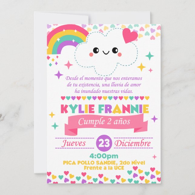 Love Rain Invitation  (Front)