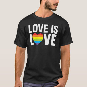 Love Rainbow Ally LGBTQ Lesbian Bisexual Gay Pride T-Shirt