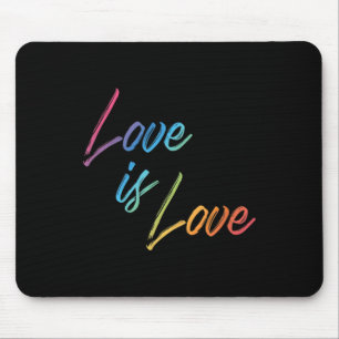 Love Rainbow Colour Cute Happy Positive Quote Grap Mouse Mat