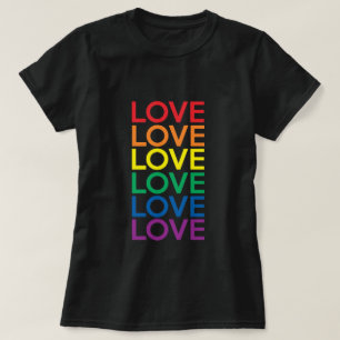 LOVE RAINBOW EQUALITY LGBTQI GAY LESBIAN PRIDE T-Shirt