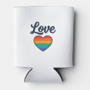 Love Rainbow Heart Pride Vector Shirt Design_1 Can Cooler