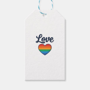 Love Rainbow Heart Pride Vector Shirt Design_1 Gift Tags