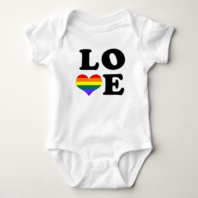 Love Rainbow Pride Baby Bodysuit (Front)