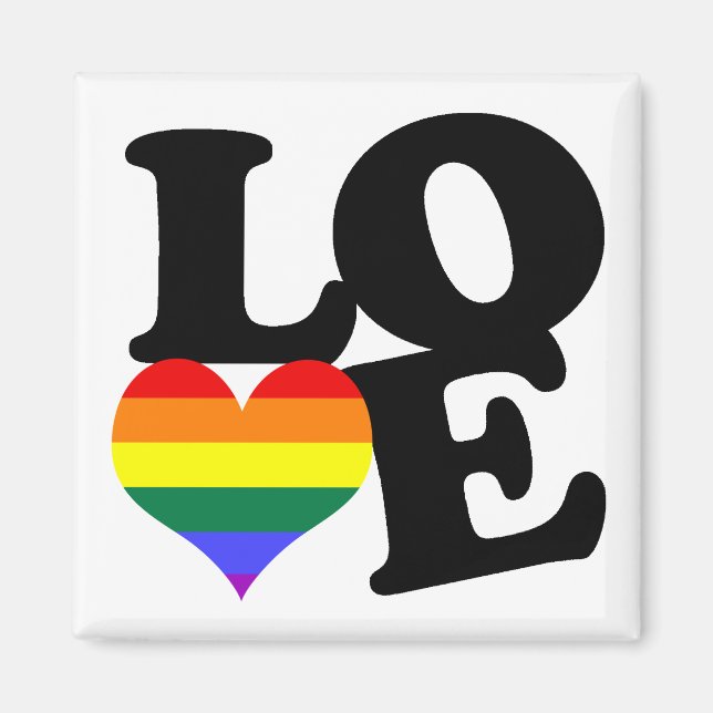 Love Rainbow Pride Magnet (Front)