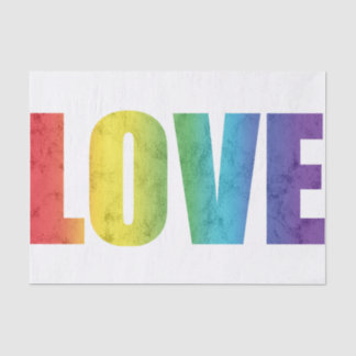 LOVE Rainbow Tissue Paper
