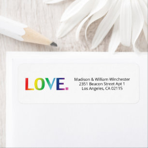 Love rainbow typography LGBTQ pride modern custom