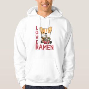 Love Ramen Cute Corgi Kawaii Dogs Noodles Hoodie