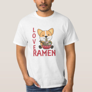 Love Ramen Cute Corgi Kawaii Dogs Noodles T-Shirt