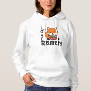 Love Ramen Cute Fox Kawaii Foxes Hoodie