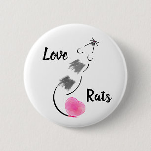 Love Rats 6 Cm Round Badge