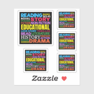 Love Reading Books - Genre Word Art
