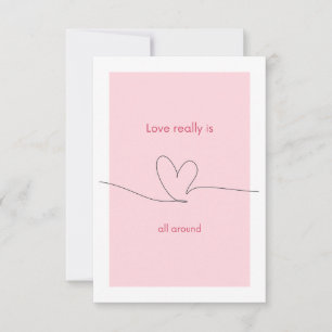 Love really is all around thank you card