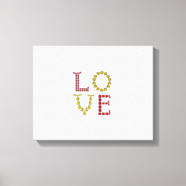 Love, Red and Yellow Canvas Print (Front)