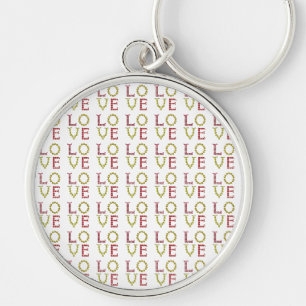 Love, Red and Yellow Key Ring