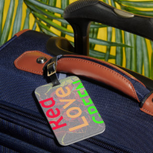 LOVE RED GOLDEN GREEN LUGGAGE TAG