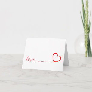 Love red heart card