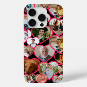 Love Red Heart   Custom 19 Photos Collage & Text iPhone 15 Pro Case