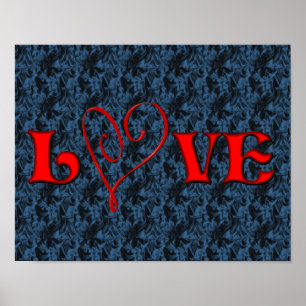 Love Red Heart Poster
