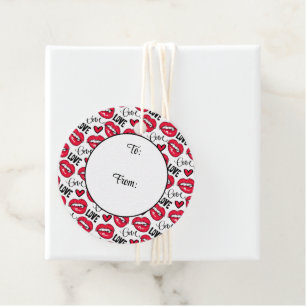 Love Red Lips Favour Tags