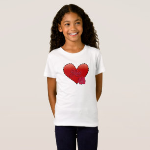 Love red rose heart T-Shirt