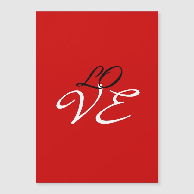 Love Red White Black Colour Greeting Card (Front)