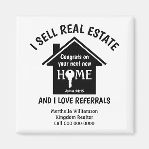 Love Referrals   I SELL REAL ESTATE Custom Realtor Magnet