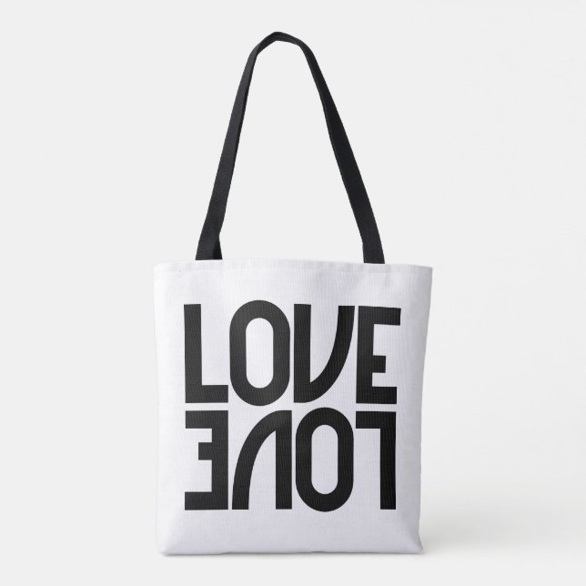 Love Reflected Monochrome Tote Bag (Back)