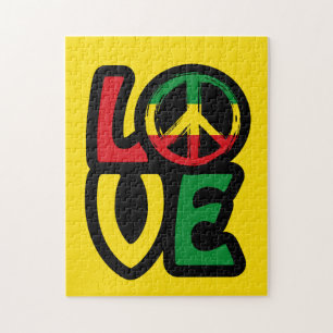 Love Reggae Peace Symbol Reggae Jigsaw Puzzle