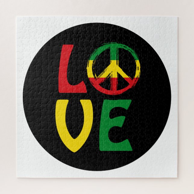 LOVE Reggae with peace symbol Jigsaw Puzzle (Vertical)