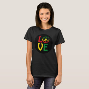 LOVE Reggae with peace symbol T-Shirt