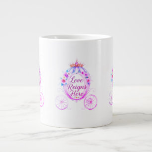"Love Reigns Here" Watercolor Royal Carriage Mug