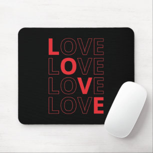 Love Repeated Text Valentine's Day I Love You Mouse Mat